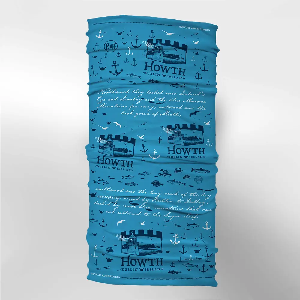 Howth Original BUFF Blue Neck Scarf extended
