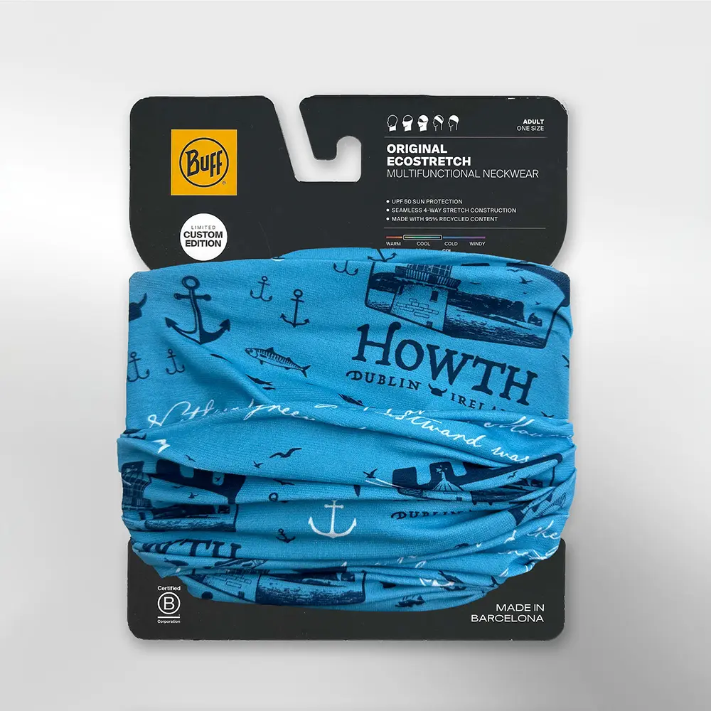 Howth Original BUFF Blue Neck Scarf, product package