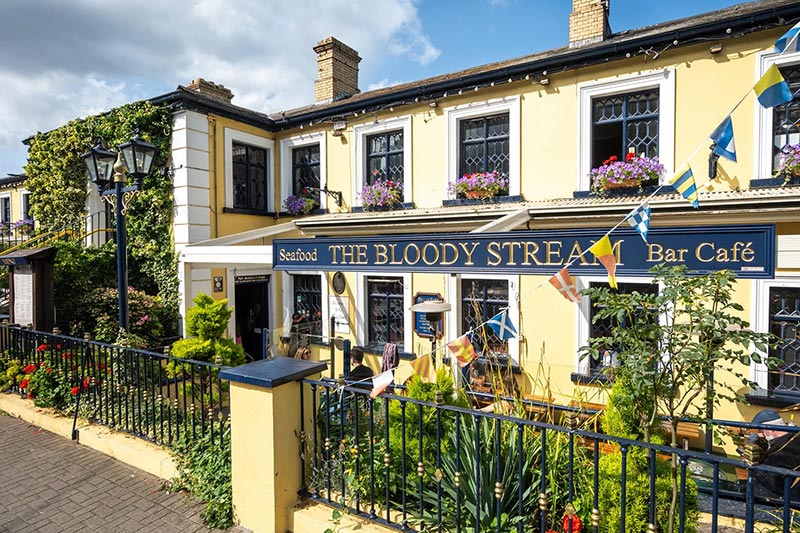 Entrance of The Bloody-Stream pub in Howth