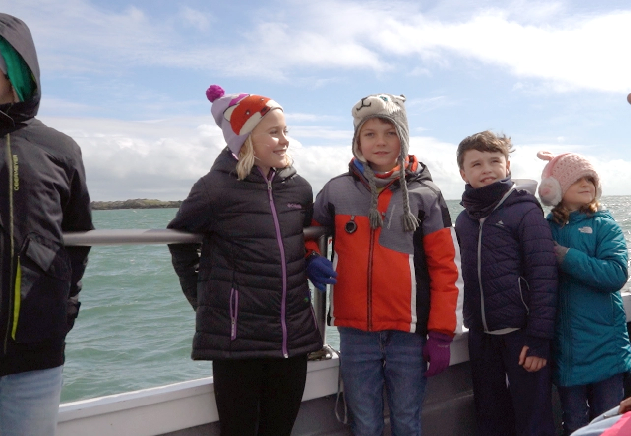 Happy on a trip to Ireland's Eye